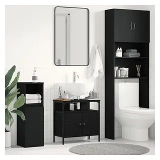 vidaXL Waschbeckenunterschrank 60 x 60 cm Schwarz