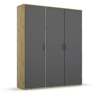 Rauch Drehtürenschrank Voyager 140 x 194 x 0 cm Grau/Eiche