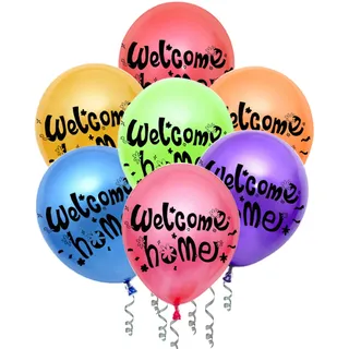 FACHY 21 Stück Willkommen Zuhause Dekoration 20 Stück Welcome Home Tropische Luftballons für Hause Familie Partei Dekoration