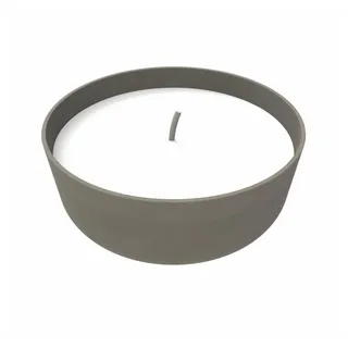 Engels Kerzen Formkerze Mia L gefüllt, Kiesel, Ø 31 H 12.5 cm grau