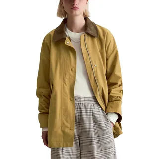 Marc O'Polo Marc OߴPolo Denim Damen Übergangsjacke mit Cord-Kentkragen Relaxed Fit, Beige (Golden Ocher), L - L