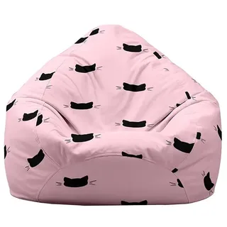Mateju Sitzsack, Gemütlich Sitzsack Kinder, Sitzsack Erwachsene Oder Als Gaming Bean Bag, 3D Schubsende Katze Relaxo Sitzsack Geeignet für Lnnen Oder Außen zum Liegen Oder Sitzen (XL,Rosa)