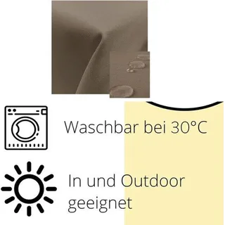 Famanu Tischdecke vlekbeständig - 140 cm - Dekoratives einfarbiges Design - Anthrazit