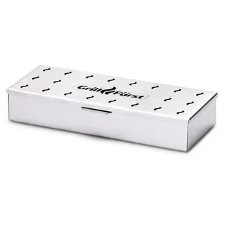 Grillfürst Universal Räucherbox - Smoker-Box aus Edelstahl für Gasgrill und Holzkohlegrill, Räucherchips-Box für EIN tolles Raucharoma, 22,5 x 9 cm