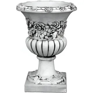 JVmoebel Dekovase Blumenvase Blumen Kasten Garten Stein Deko Gefäss XXL, Made in Europa weiß
