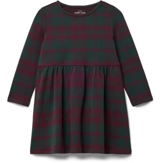 Tchibo - Kinder-Jacquardkleid - Gr. 86/92 - dunkelgrün/kariert