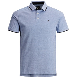 JACK & JONES Epaulos Kurzarm-poloshirt Light Grey Melange XL