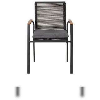 VCM Dallas Gartenstuhl 57 x 57 x 84 cm schwarz 2 St.