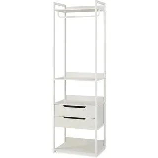 [en.casa] Standgarderobe Jässaatka 200 x 61 x 40 cm Grau