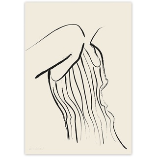artvoll - Woman in stripes Poster, 70 x 100 cm