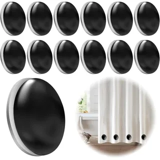 FELIXLEO Duschrollo Duschvorhang Magnet 12 Stück Magnetische Vorhang Gewichte Schwarz