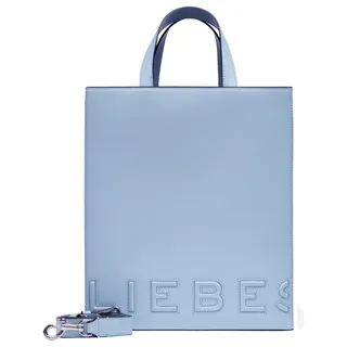 Shopper LIEBESKIND BERLIN "Paperbag M PAPER BAG LOGO CARTER" Gr. B/H/T: 29 cm x 34 cm x 15 cm, blau (breath) Damen Taschen Handtaschen Handtasche Bag Ladies, Zertifiziert nach LWG