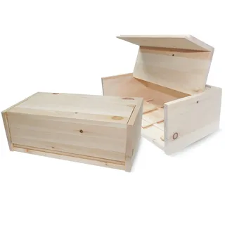 ZirbenFamilie Zirben-Brotkasten • Hygienische Aufbewahrungsbox 45x16x25cm aus duftendem ZirbenHolz • ein Produkt der ZirbenFamilie - bekannt aus dem Fachhandel & der Hotellerie
