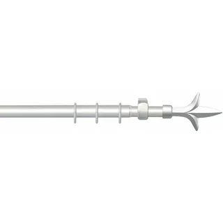 LIEDECO Gardinenstange LIEDECO "Sparta" Gr. 1, silber (mattsilberfarben), Ø:20mm, Metall, Gardinenstangen