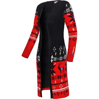 Nebulus Damen Jacke NOORS, warme Strickjacke, Strickmantel im Norweger-Style - XXL