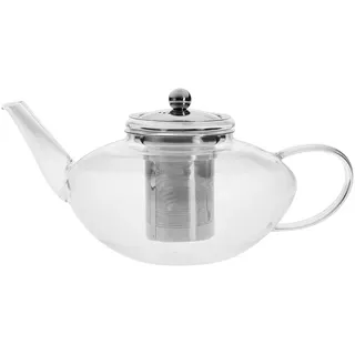 Novel Teekanne, Klar, Metall, Glas, Uni, 1.3 L,1300 ml, Lfgb, Filtereinsatz, Kaffee & Tee, Kannen, Teekannen