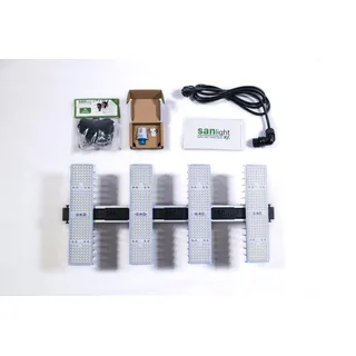 SANlight EVO 4-80 1.5 Set LED Grow-Lampe, inkl. Hangers, Netzkabel, M-Dimmer, 725 μmol/s, 265W