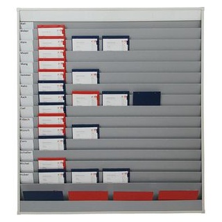 Eichner Werkstattplaner 9019-00116, für 75 x A4, fünfreihig, aus Kunststoff, grau, 158 x 176 cm