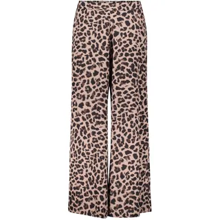 Vera Mont Damen Marlene-Hose mit Leoprint 34, Weiß/Braun - 34W