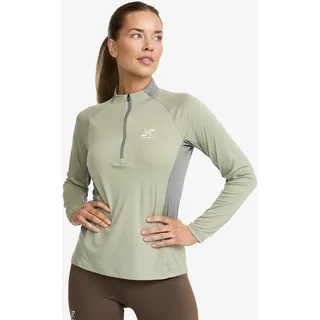 Force Light Half-zip Top Damen Shadow/Castor Gray, Größe:M - Damen > Oberteile > Longsleeves - Grün
