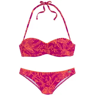 VENICE BEACH Bügel-Bandeau-Bikini Damen Orange 38 Cup D