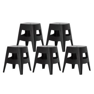 Paperflow Sitzhocker BELLINI, TBBELX5.01, Kunststoff, schwarz, (B/H/T) 38x46x38cm, 5 Stück