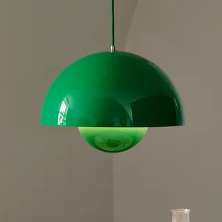 Pendelleuchte &Tradition, Flowerpot VP7, dimmbar, Grün, für Wohnzimmer, Metall, Design - 27