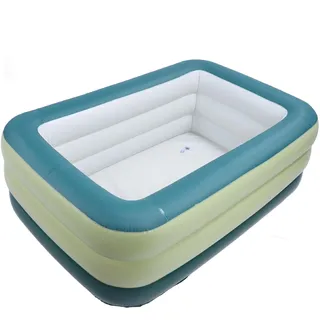 Aufblasbarer Pool, PVC verdickter Kinderpool mit großer Kapazität, Faltbarer Tragbarer Oberirdischer Pool für Garten & Outdoor, Familien Pool für Kinder & Erwachsene