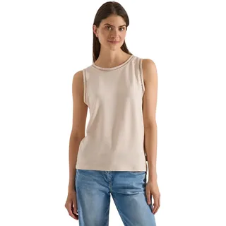 Cecil Top mit U-Boot-Ausschnitt und Spitzendetails Pearl beige L - L