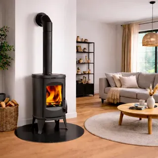 GLOBEFIRE Gussofen »Sirius«, schwarz, Gusseisen, 7,2 kW