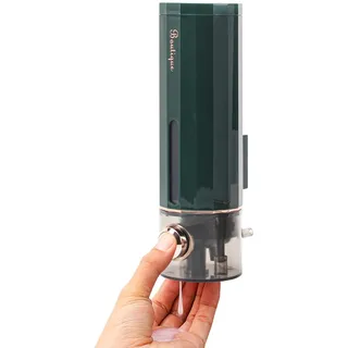 Bohrfreier Duschspender für die Wandmontage, 450 ml für Shampoo, Seife und Spülung - ideal für Hotels, Wohnhäuser, Schulen und Einkaufszentren (Grün)