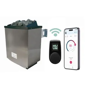 Karibu Saunaofen Karibu 9 kW + Steuergerät huum 'uku wifi' mit App Steuerung