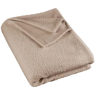 Linder Decke Schaf, Farbe Taupe, 140 x 180 cm