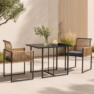 casa.pro Accadia Set 3-tlg. Schwarz/Braun