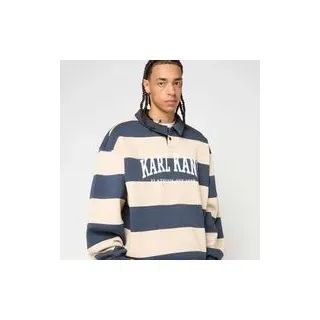 Heritage Stripe Oversized Rugby Shirt blau L