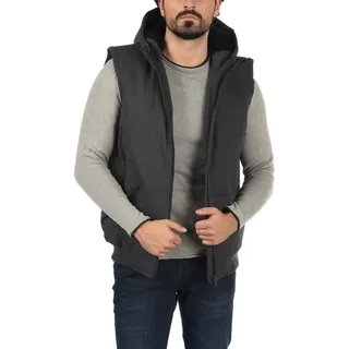 Blend Kurzweste BHElano Praktische Outdoor Weste mit Kapuze und Innentasche grau XL (56)