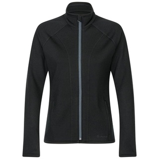 Kaipara - Merino Sportswear Hoodie Merino Stehkragen Sweat Jacke Damen 270 (1-tlg) aus reiner Merinowolle Made in Germany schwarz XS