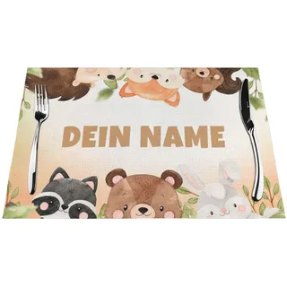 Tischset Kinder mit Name – Gestalten Sie Ihr eigenes Tischset – Personalisierbares Tischset Bedrucken – Tischunterlage / Mal & Knet & Ess & Schreibunterlage Platzset u.vm - abwaschbar – 45 x 30 cm
