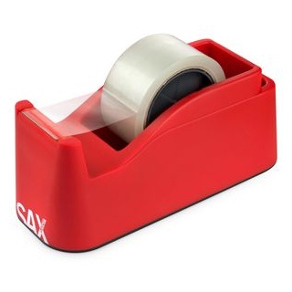Sax Klebebandabroller Tape it easy, 0-729-01, rot, Tischabroller für Klebeband 50mm x 66m