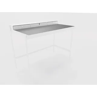 PS 20 Sekretär/Schminktisch Signalweiß (RAL 9003) Linoleum Grau