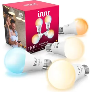 Innr Zigbee E27 LED, funktioniert mit Philips Hue*, smart Lampe warmweiß bis kaltweiß 1190lm 4-er Pack