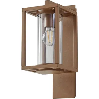 LUCANDE Außenleuchte Aluminium 22,55 cm x 16 cm x 38 cm 1-flammig E27 Braun/Rost