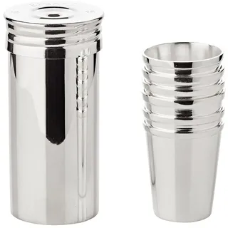 Edzard Schnapsbecher Moya, 6 Becher plus Box, edel versilbert, Höhe 5 cm, Füllmenge 2 cl)