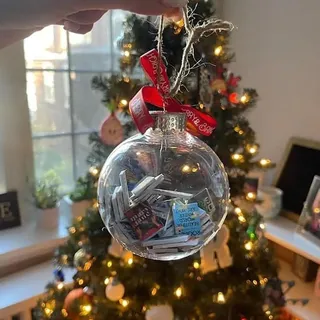 Generisch Weihnachtskugeln, Bücher Weihnachtsbaumschmuck, Lustige Durchsichtige Christbaumkugeln Mit bücher, Geschenke Für Buchliebhaber