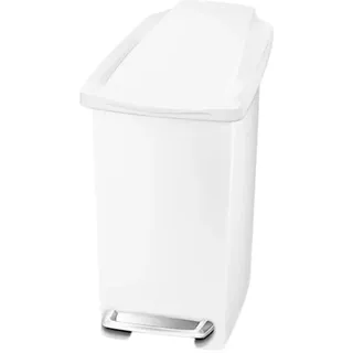 simplehuman schmaler Treteimer 10l weiß