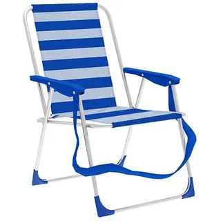 marbueno summer 53x56x78 Cm Fester Klappstuhl Aluminium - Blue / White - One Size