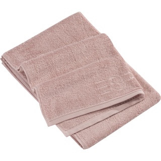 Handtuch ESPRIT "Modern Solid" Handtücher Gr. B/L: 50 cm x 100 cm (1 St.), rosa (rose) Handtücher Badetücher mit Schriftzug