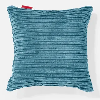 Lounge Pug Kissen 47 x 47cm Cord Türkis Zierkissen Sofakissen Dekokissen
