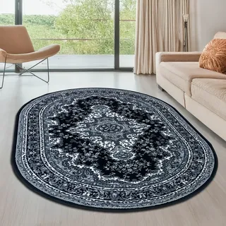 OTTO home Teppich OTTO HOME "Oriental, Made in Belgium" Gr. 41, grau, B:160cm H:7mm L:230cm, Jute, Kunstfaser, Teppiche, Teppich, Orient-Optik, mit Bordüre, Kurzflor, pflegeleicht, elegant