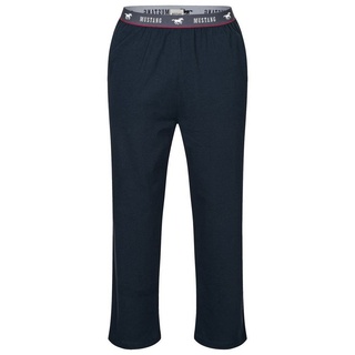 MUSTANG Loungepants Long Pants Lounge Hose Trousers Freizeithose roter Kontraststreifen und Mustangbranding M